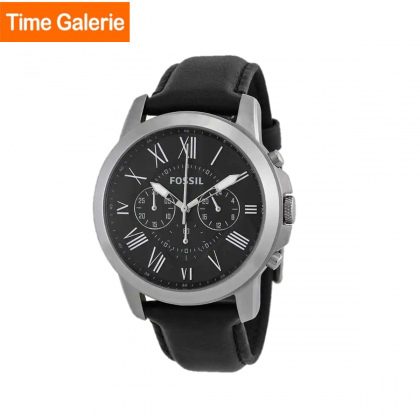 Fossil FS4812 Grant Chronograph Black Leather Casual Men Watch